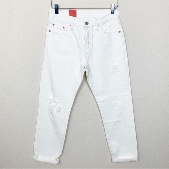 Levi’s 501 White Taper Jeans - Picture 4 of 8